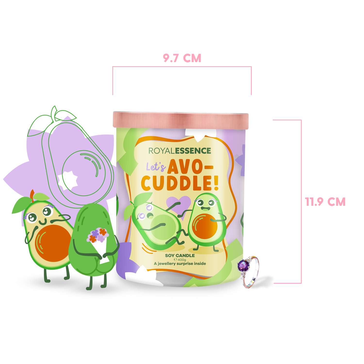 Let's Avo-cuddle (Kerze)