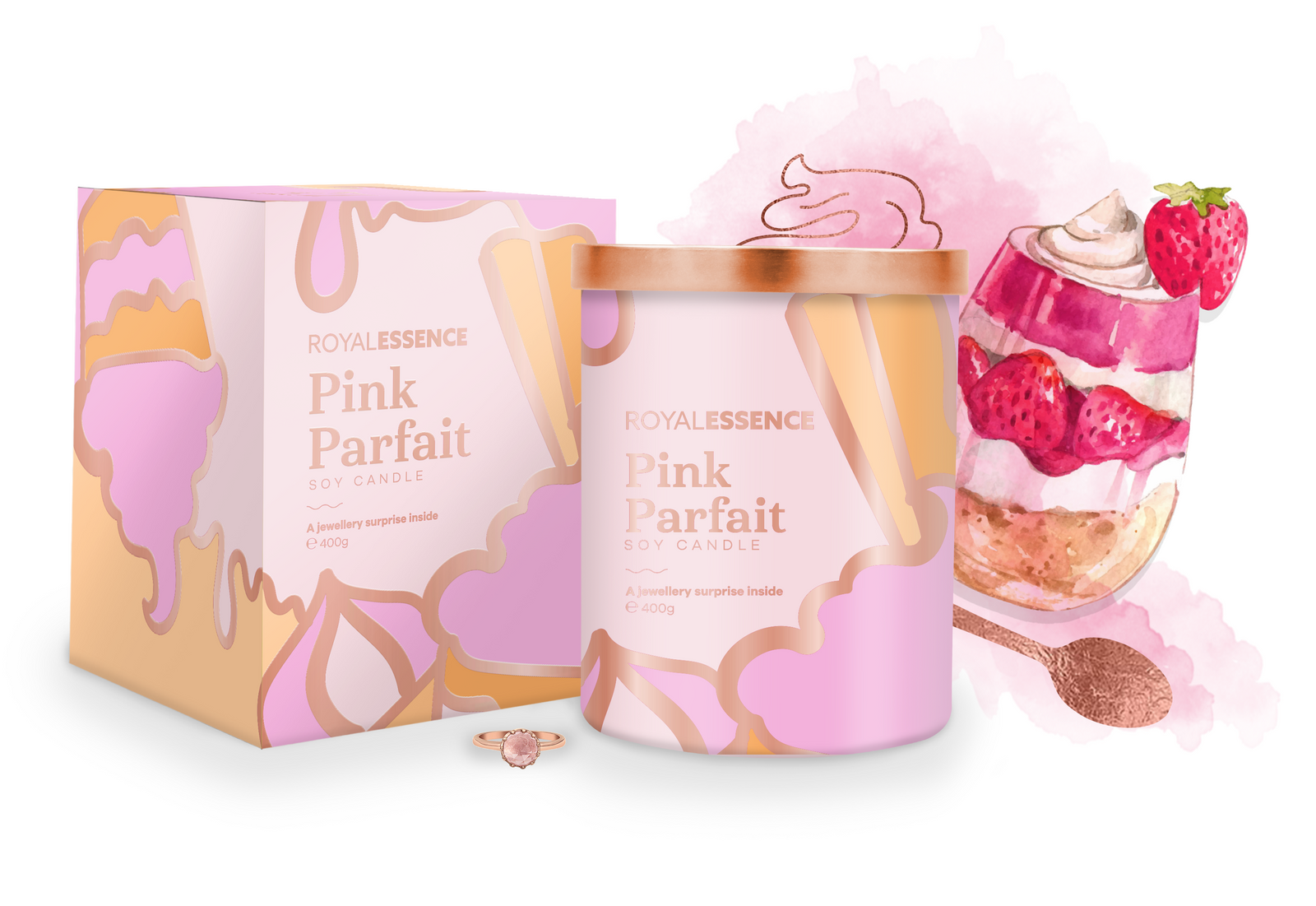 Rosa Parfait (Kerze)