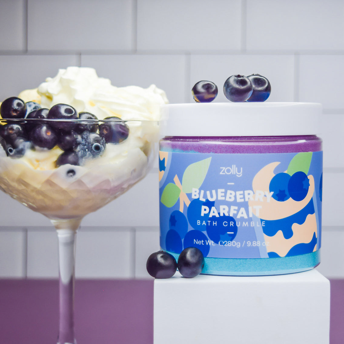 Blueberry Parfait Bath Crumble