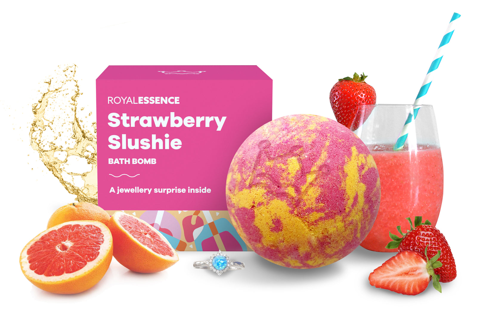 Erdbeer-Slushie (Badebombe)