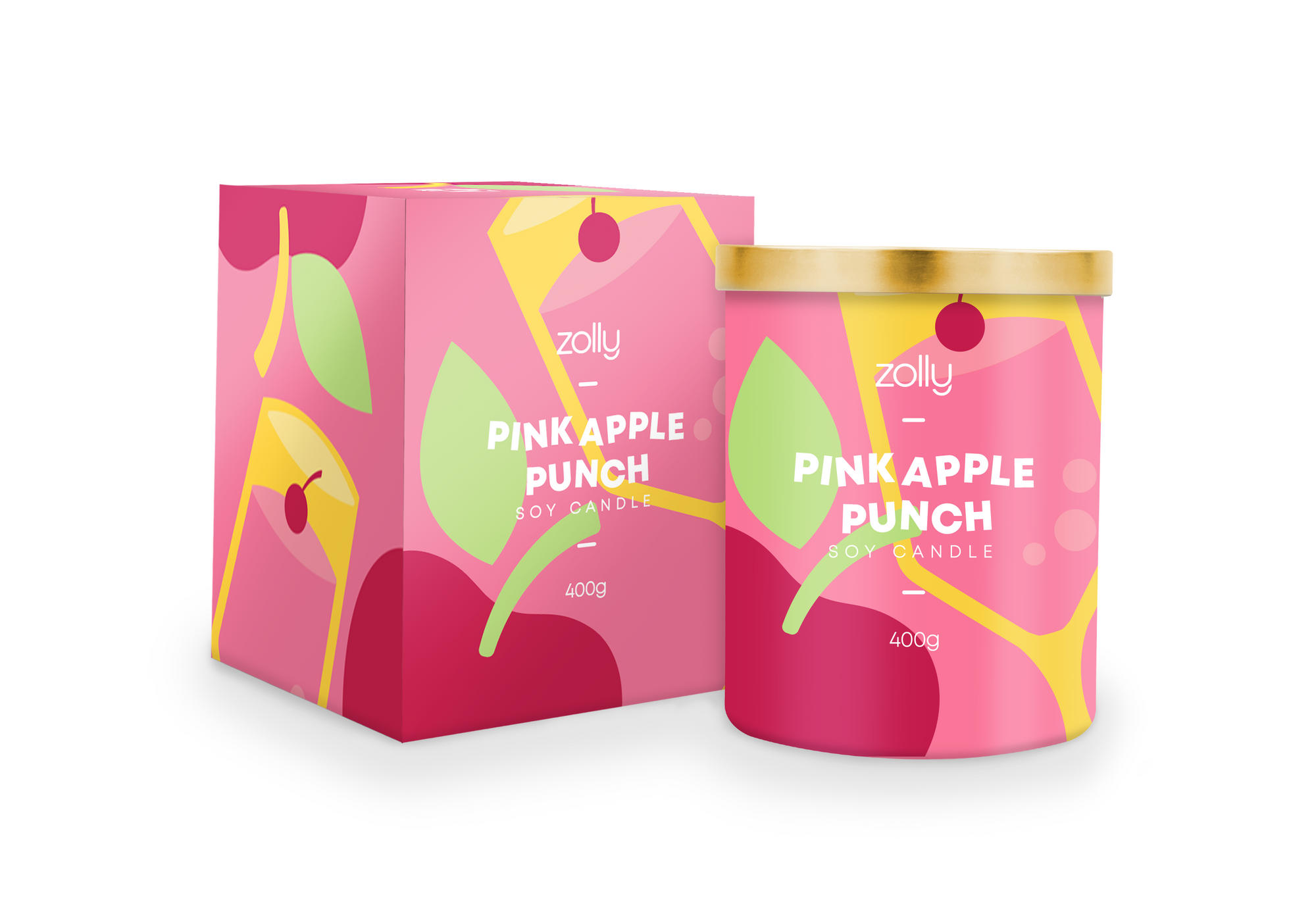 Pink Apple Punch Candle 400g