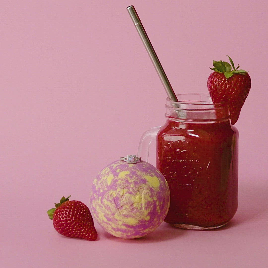 Erdbeer-Slushie (Badebombe)